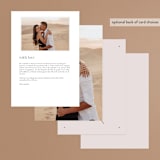 "Coco" - Menus in Linen by Carly Reed Walker - Back of Card Options