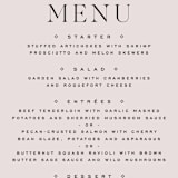 "Coco" - Menus in Linen by Carly Reed Walker - Detail