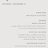 "Align" - Menus in Linen by JoAnn Jinks - Detail