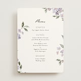"Sweeping Vine" - Menus in Periwinkle by Itsy Belle Studio - Front
