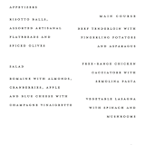 "Slate" - Menus in Bridal Veil by Up Up Creative - Detail