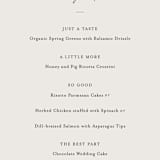 "Happily Ever After" - Menus in Buff by Sara Hicks Malone - Detail