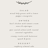 "Connect" - Menus in Almond by Brianne Larsen - Detail