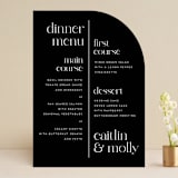 "Split Line" - Menus in Black Tie by Amy Payne - Front