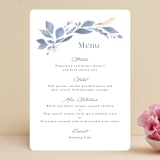 "Cascading Floral" - Menus in Lagoon by Corinne Malesic - Front