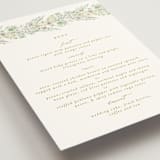 "Floral Arch" - Menus in Greenery by Phrosné Barwood - Detail