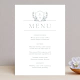 "Modern Crest" - Menus in Sea by Kristen Smith - Front