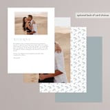 "Modern Crest" - Menus in Sea by Kristen Smith - Back of Card Options