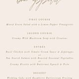 "Everlasting Love" - Menus in Linen by Brandy Folse - Detail