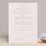 "Mountains" - Menus in Ivory by Angela Thompson - Front