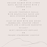 "Mountains" - Menus in Ivory by Angela Thompson - Detail