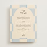 "Checker Wash" - Menus in Ivory by Baumbirdy - Front