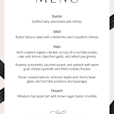 "Inky" - Menus in Onyx by Inkblot Design - Detail