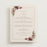 "Dried Floral Wreath" - Menus in Cabernet by Erin Deegan - Front