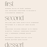 "Brooks" - Menus in Vanilla by Kristie Kern - Detail