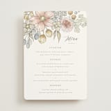 "Summer Garden" - Menus in Garden Rose by Wildfield Paper Co - Front