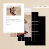 "Perfect Balance" - Menus in Onyx by Lauren Chism - Back of Card Options