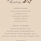 "Autumn Stroll" - Menus in Moody by Erin German - Detail