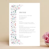 "Delicate Garden" - Menus in Wildflower by Ashley DeMeyere - Front