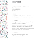 "Delicate Garden" - Menus in Wildflower by Ashley DeMeyere - Detail