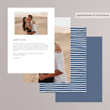 "Love Story" - Menus in Indigo by Leah Bisch - Back of Card Options