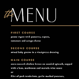 "love love love" - Menus in Onyx by Robert and Stella - Detail