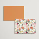 "Forest Flowers" - Menus in Tropical by Susan Moyal - Back of Card Options