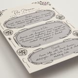"Gathering Joy" - Menu Signs in Champagne by Ana de Sousa - Detail