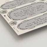 "Gathering Joy" - Menu Signs in Champagne by Ana de Sousa - Detail