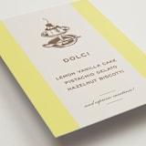 "Campania" - Menu Signs in Limone by Megan Davis - Detail