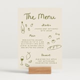 "Playful Doodles" - Menu Signs in Olive by Carmia Jordaan - In Use