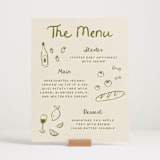 "Playful Doodles" - Menu Signs in Olive by Carmia Jordaan - In Use
