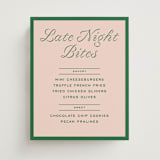 "cotillion" - Menu Signs in Peach by Megan Davis - Front