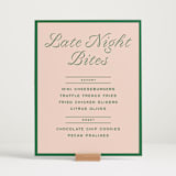 "cotillion" - Menu Signs in Peach by Megan Davis - In Use