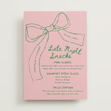 "Just the ribbon" - Menu Signs in trawberry by Vera Lim - Front
