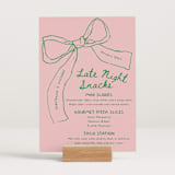 "Just the ribbon" - Menu Signs in trawberry by Vera Lim - In Use