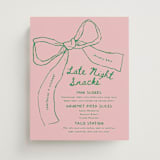 "Just the ribbon" - Menu Signs in trawberry by Vera Lim - Front
