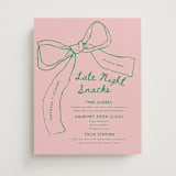 "Just the ribbon" - Menu Signs in trawberry by Vera Lim - Front