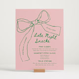"Just the ribbon" - Menu Signs in trawberry by Vera Lim - In Use