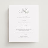 "Chic Script" - Menu Signs in Garden by Kelly Schmidt - Front