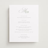 "Chic Script" - Menu Signs in Garden by Kelly Schmidt - Front