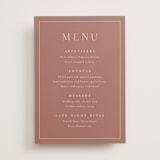 "Warm affection" - Menu Signs in Dusty Rose by Stacey Meacham - Front