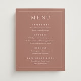 "Warm affection" - Menu Signs in Dusty Rose by Stacey Meacham - Front