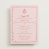 "Party On!" - Menu Signs in Sangria Spark by Zove Ahhh - Front