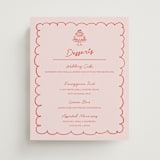 "Party On!" - Menu Signs in Sangria Spark by Zove Ahhh - Front