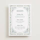 "Vintage Sketched" - Menu Signs in Wisteria by Jenna Holcomb - Front
