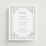 "Vintage Sketched" - Menu Signs in Wisteria by Jenna Holcomb - Front