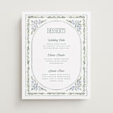 "Vintage Sketched" - Menu Signs in Wisteria by Jenna Holcomb - Front