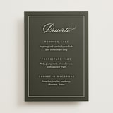 "refined" - Menu Signs in Olive by Nicole Walsh - Front