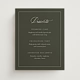 "refined" - Menu Signs in Olive by Nicole Walsh - Front